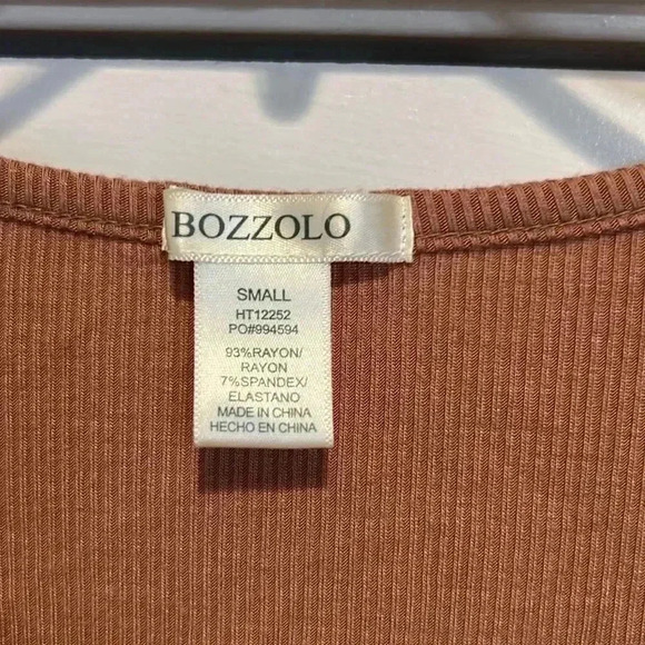 Bozzolo rustic brown colored crop top size small. - Picture 3 of 6